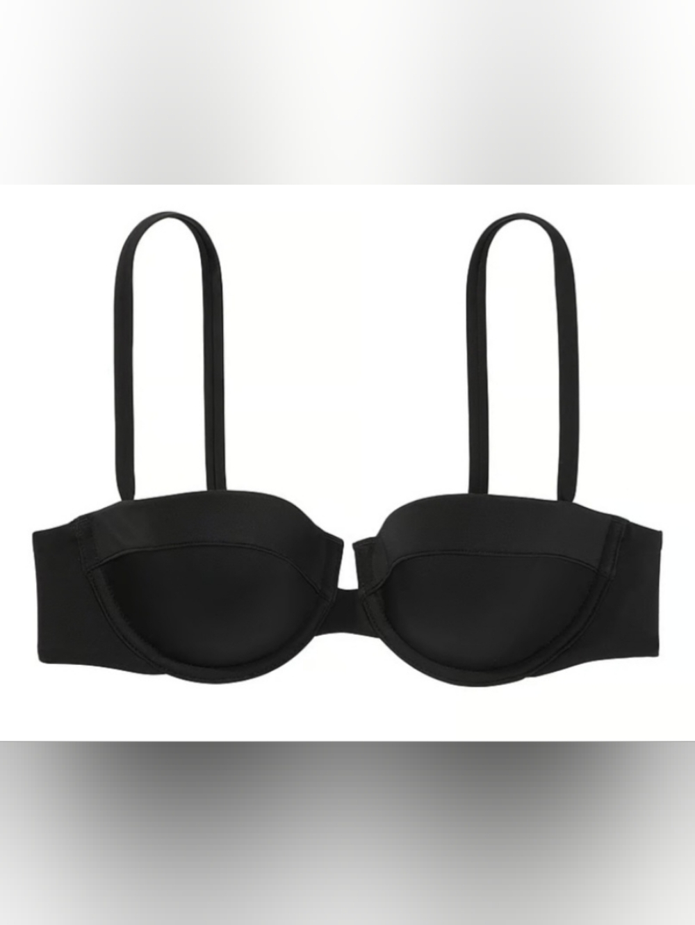 32D VS Swim Balconette Underwire Bikini Top Black Tropical